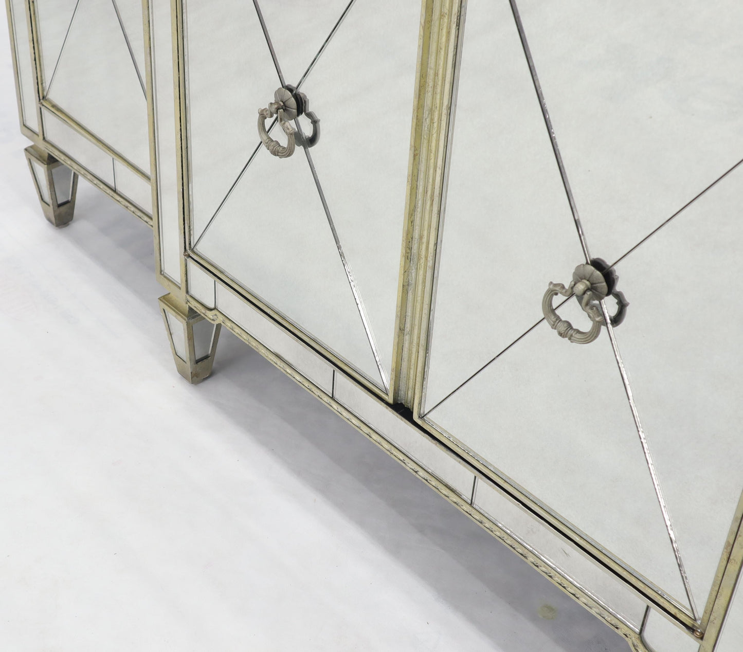 Mirrored Glass Sideboard Cabinet Credenza Console