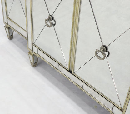 Mirrored Glass Sideboard Cabinet Credenza Console
