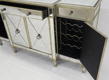 Mirrored Glass Sideboard Cabinet Credenza Console