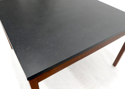 EstablishedLines Square Slate Top Walnut Base Coffee Table by Jens Risom