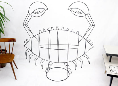 EstablishedLines Large Room Size Wire Crab Sculpture John Risley Decor