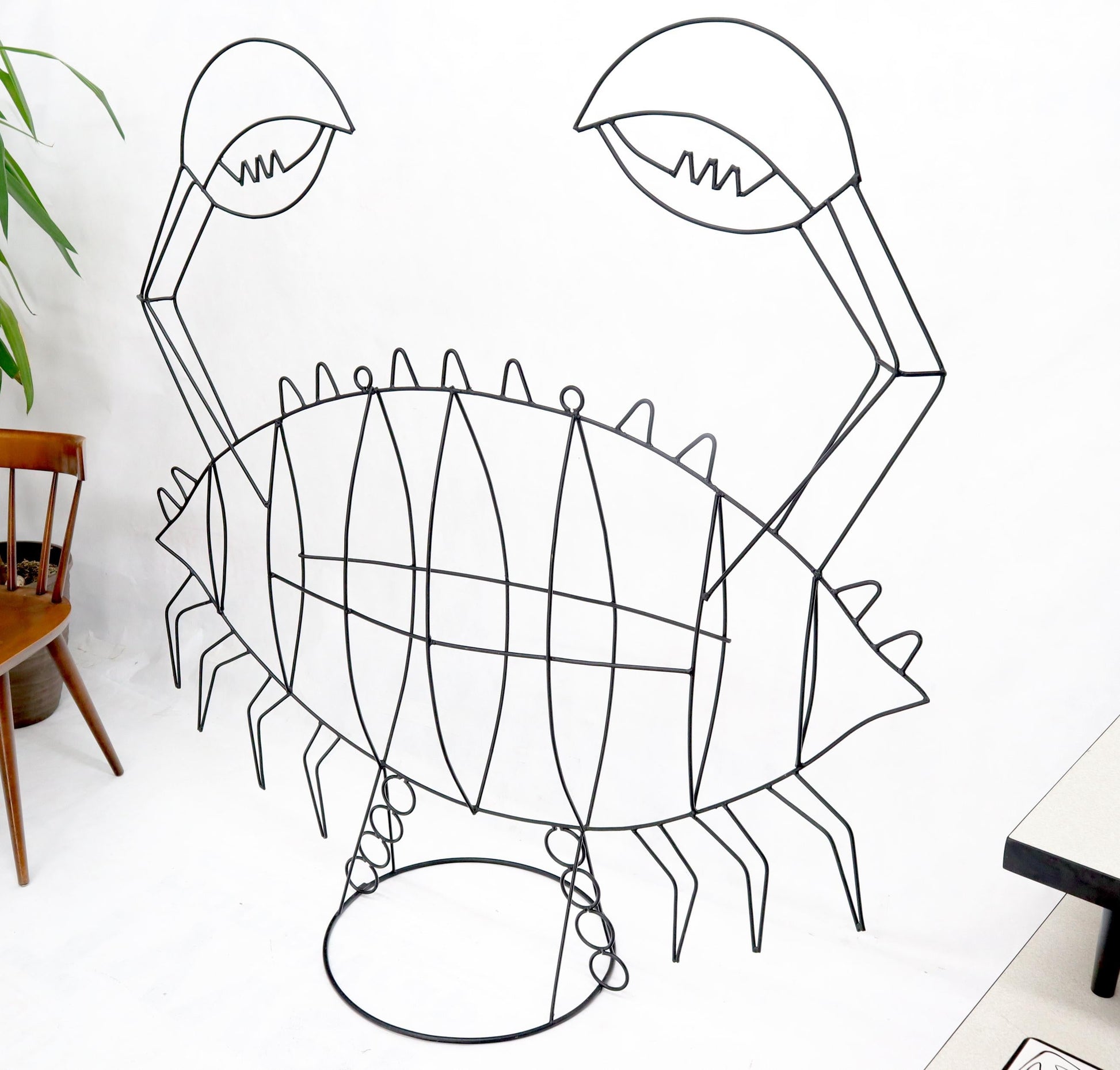 EstablishedLines Large Room Size Wire Crab Sculpture John Risley Decor