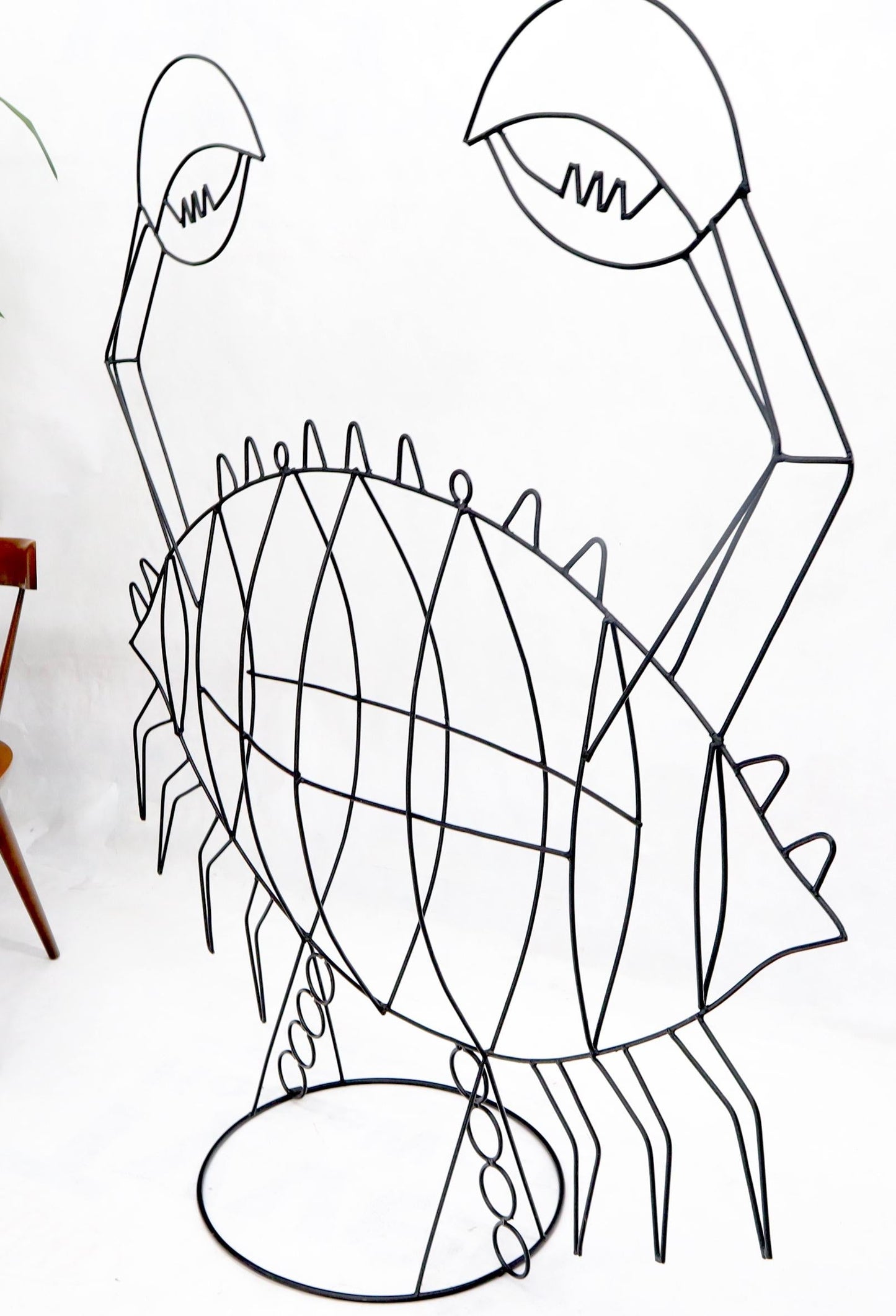 EstablishedLines Large Room Size Wire Crab Sculpture John Risley Decor