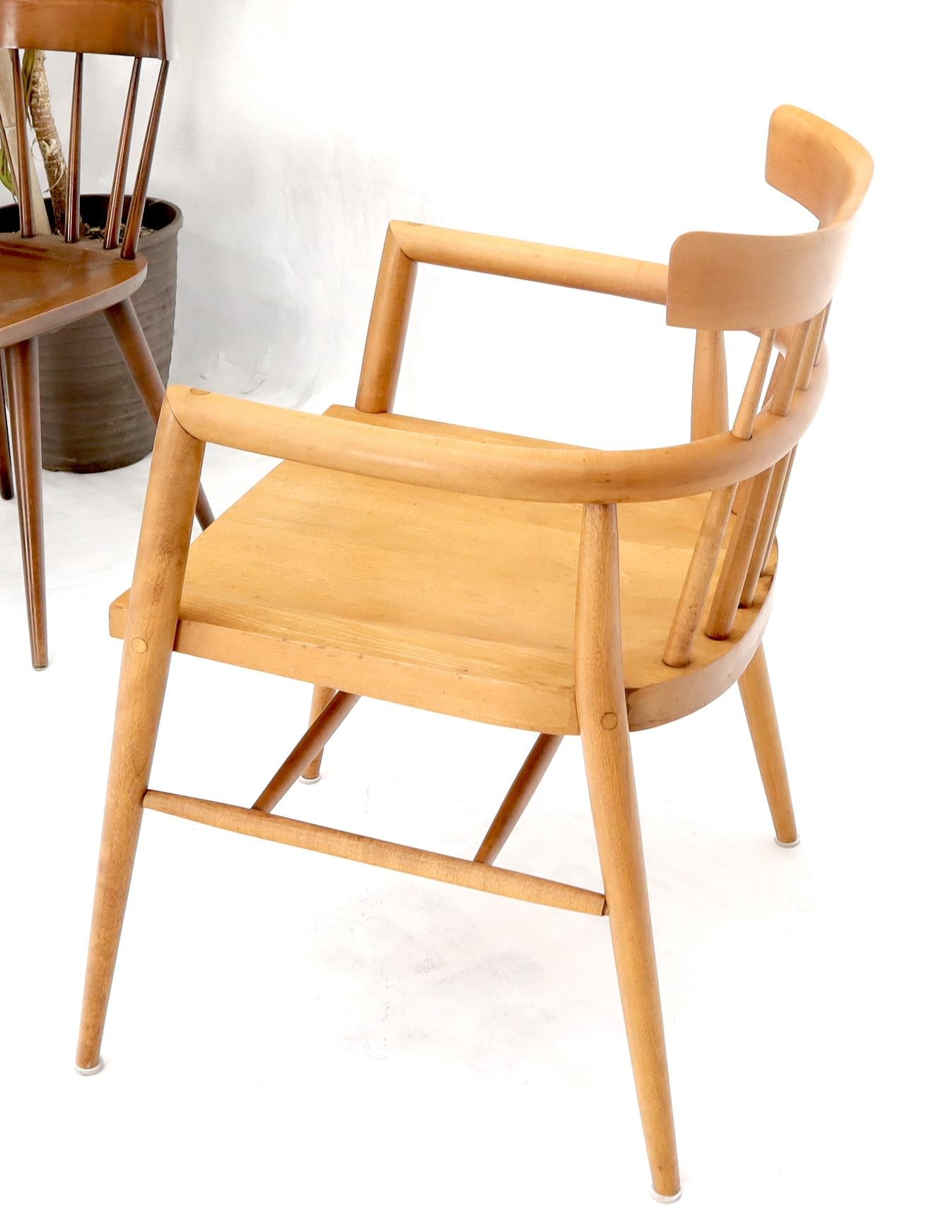 EstablishedLines Solid Birch Barrel Back Bent Wood Spindle Back Armchair Desk Chair
