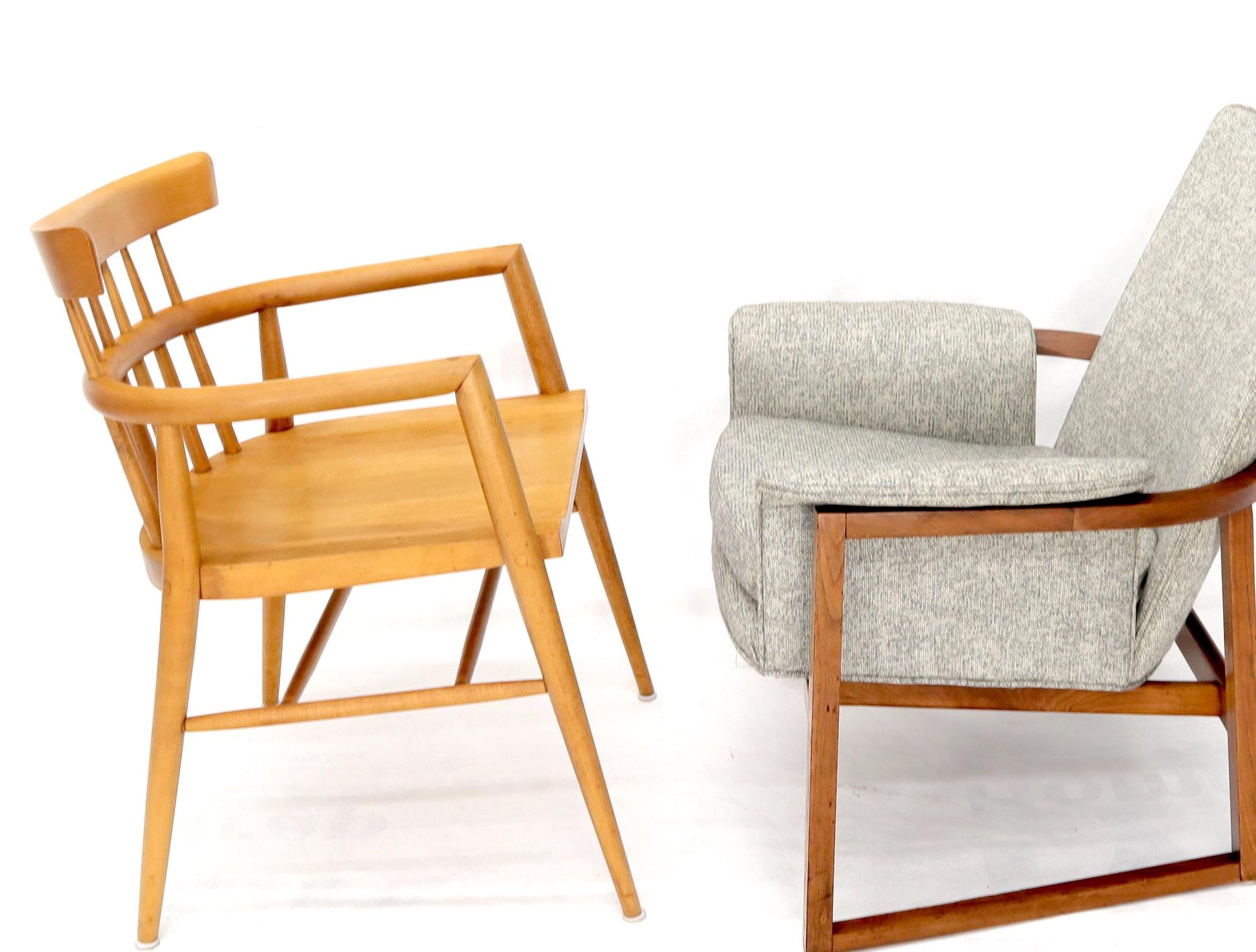 EstablishedLines Solid Birch Barrel Back Bent Wood Spindle Back Armchair Desk Chair