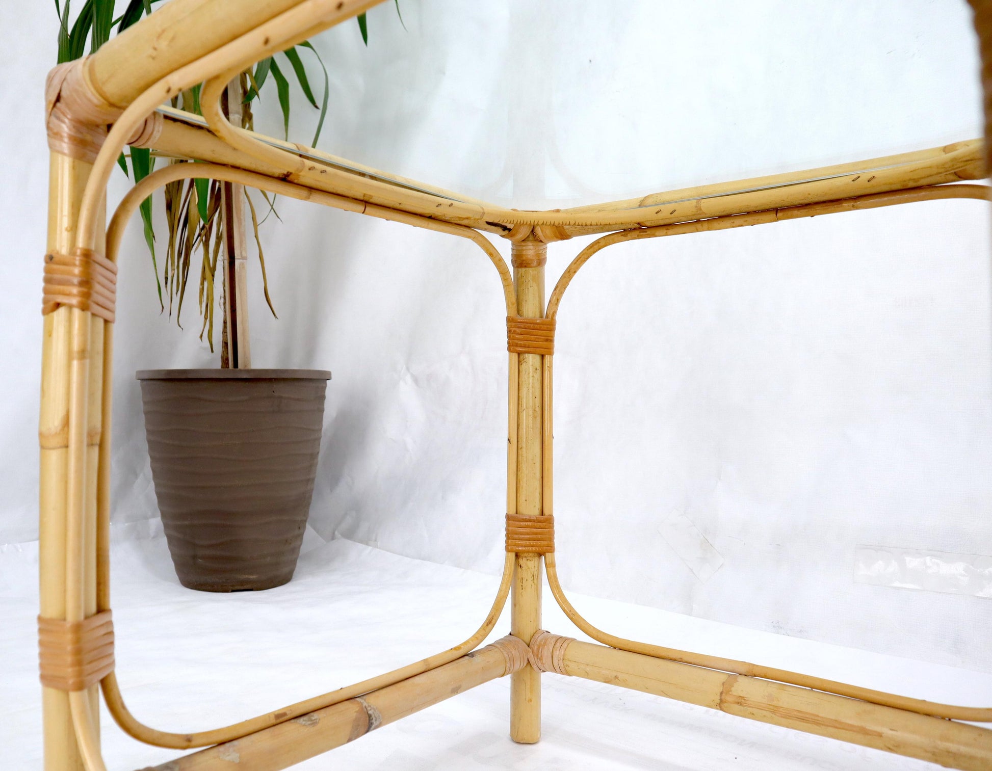 EstablishedLines Set of 3 Nesting Bamboo Side End Tables