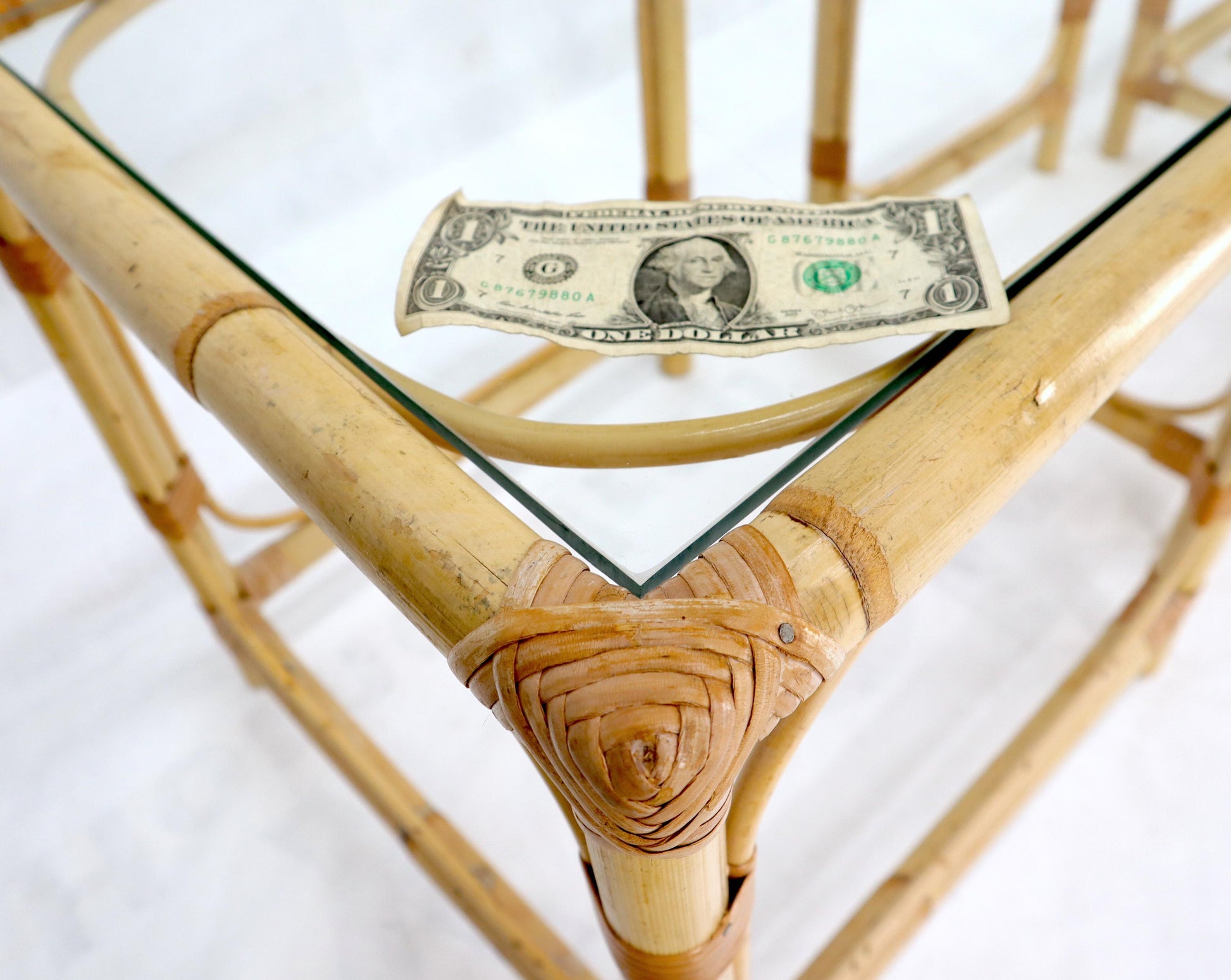 EstablishedLines Set of 3 Nesting Bamboo Side End Tables