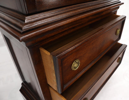 EstablishedLines Dome Shape Top Glass Shelves Two Drawer Compartment Curio Display Cabinet