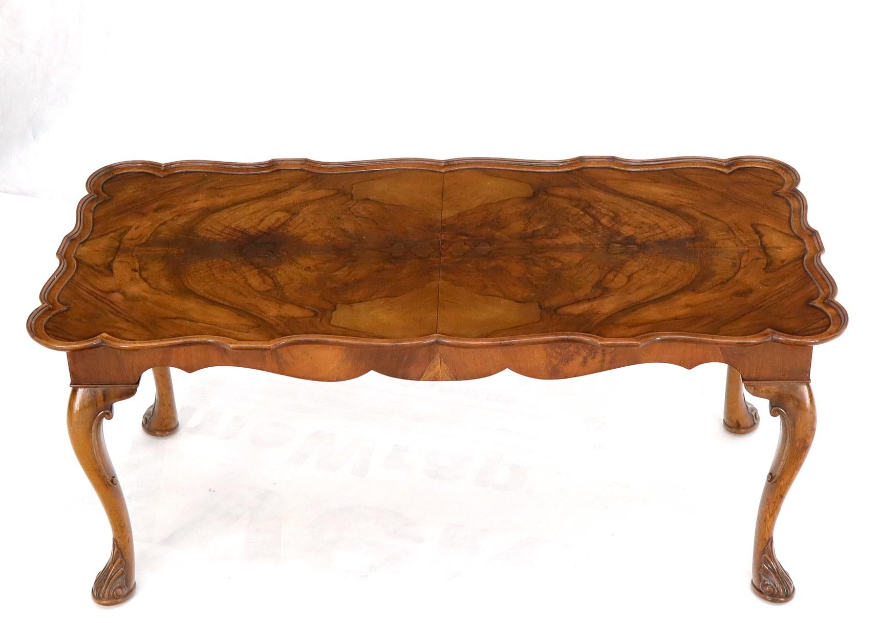 EstablishedLines Vivid Burl Walnut Grain Italian Coffee Table