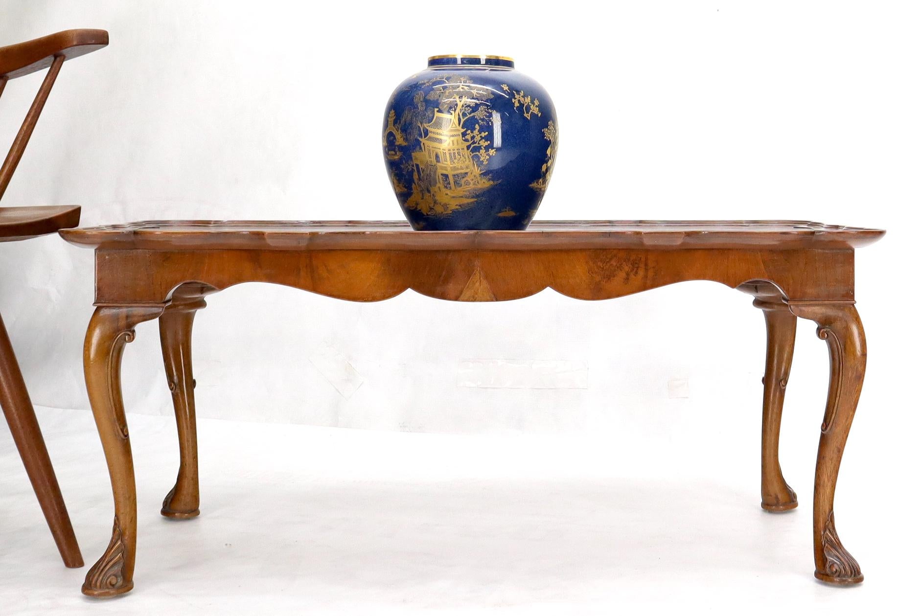 EstablishedLines Vivid Burl Walnut Grain Italian Coffee Table