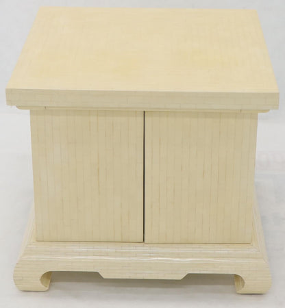 EstablishedLines Large Oversize Tessellated Bone Accent Stand Cabinet Side End Table