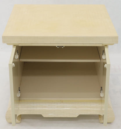 EstablishedLines Large Oversize Tessellated Bone Accent Stand Cabinet Side End Table