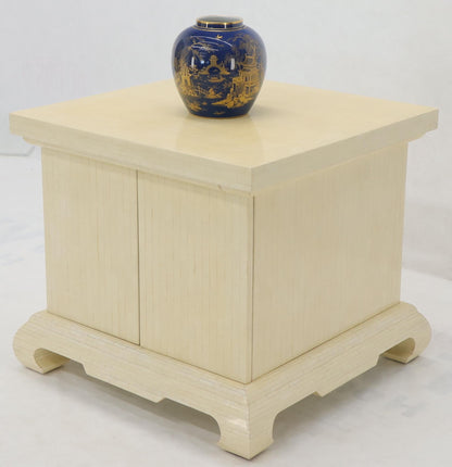 EstablishedLines Large Oversize Tessellated Bone Accent Stand Cabinet Side End Table