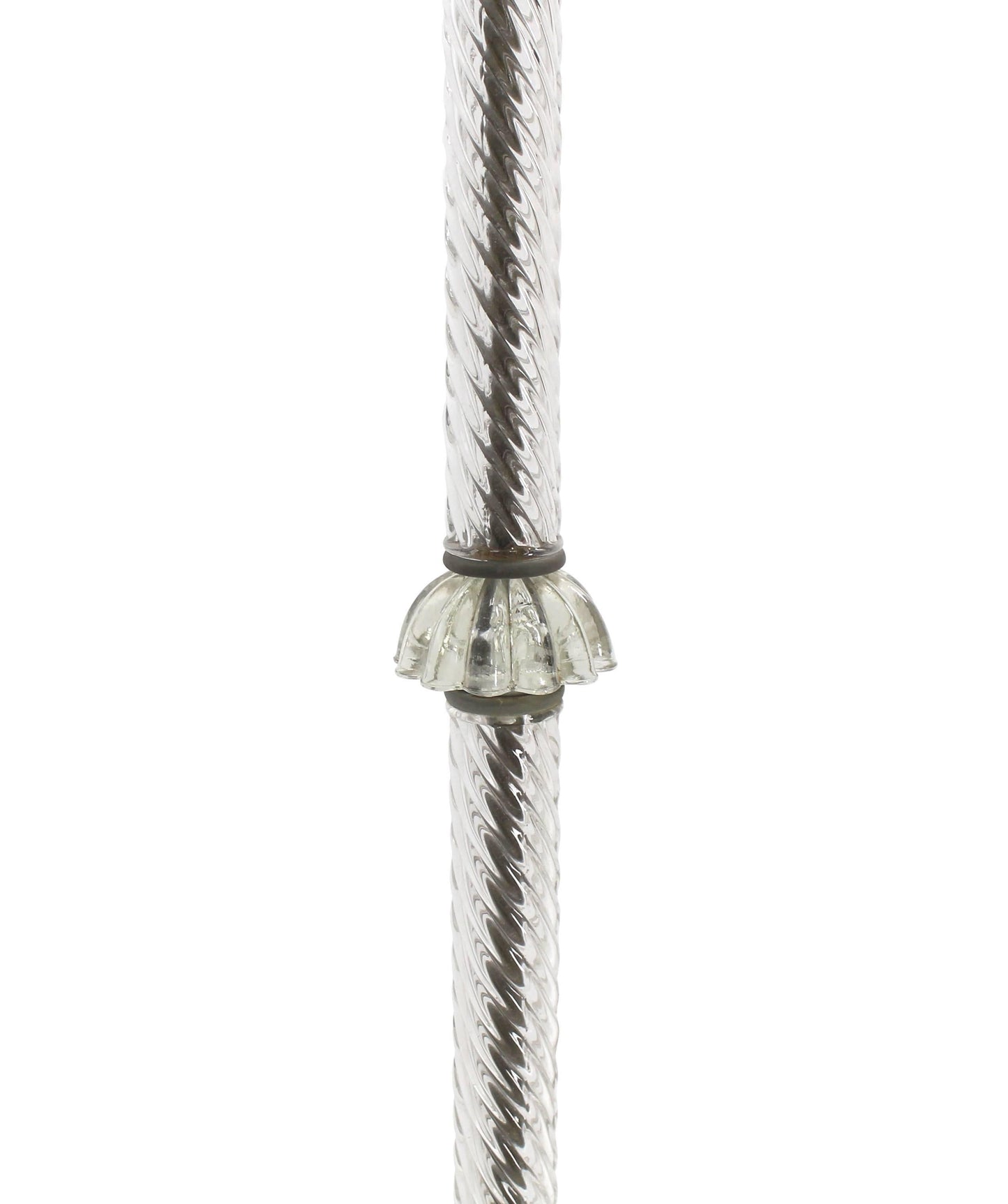 Twisted Spaghetti Shape Glass Pole Floor Lamp