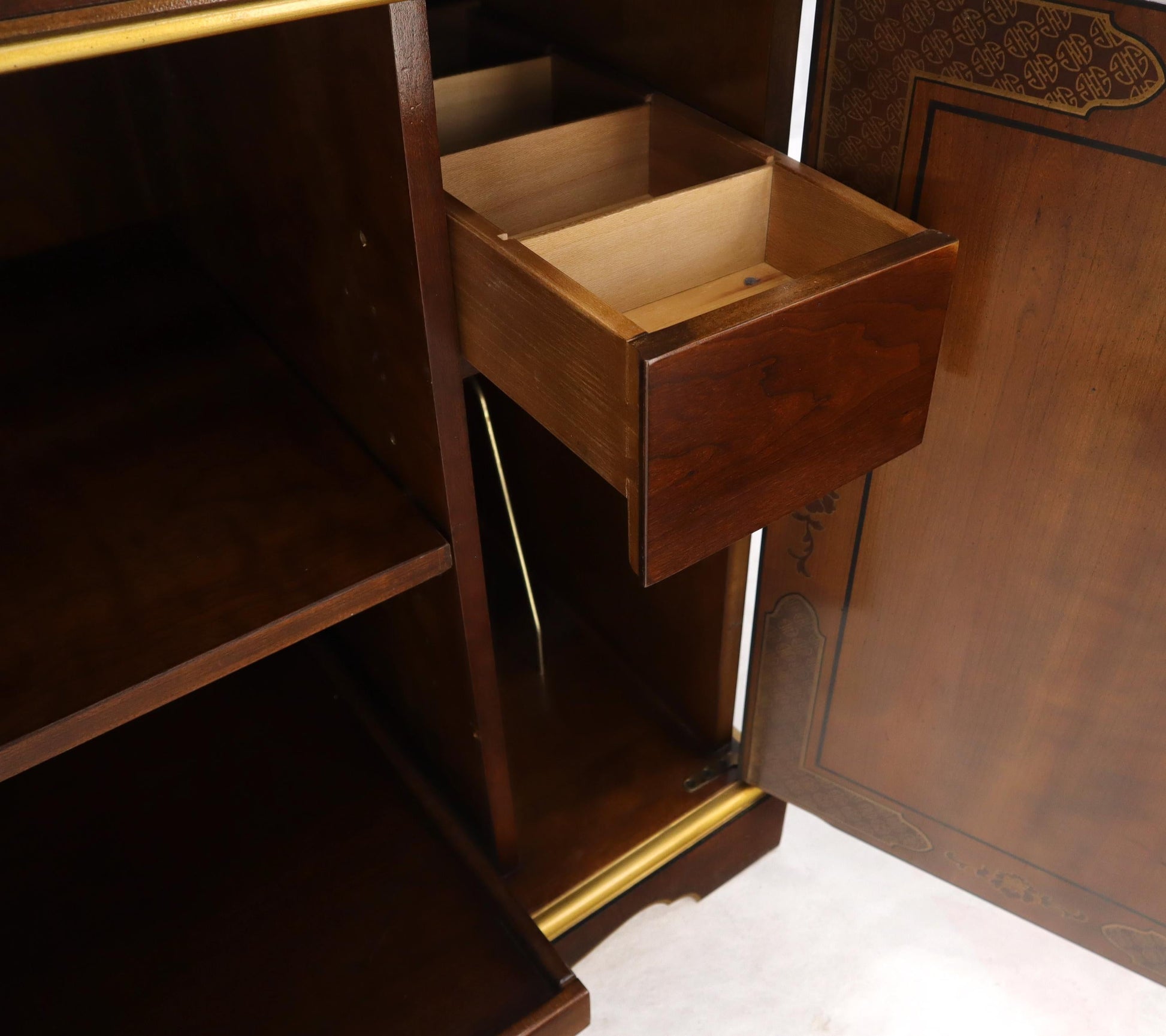 EstablishedLines Painted Chinoiserie Two Doors Server Cabinet by Drexel