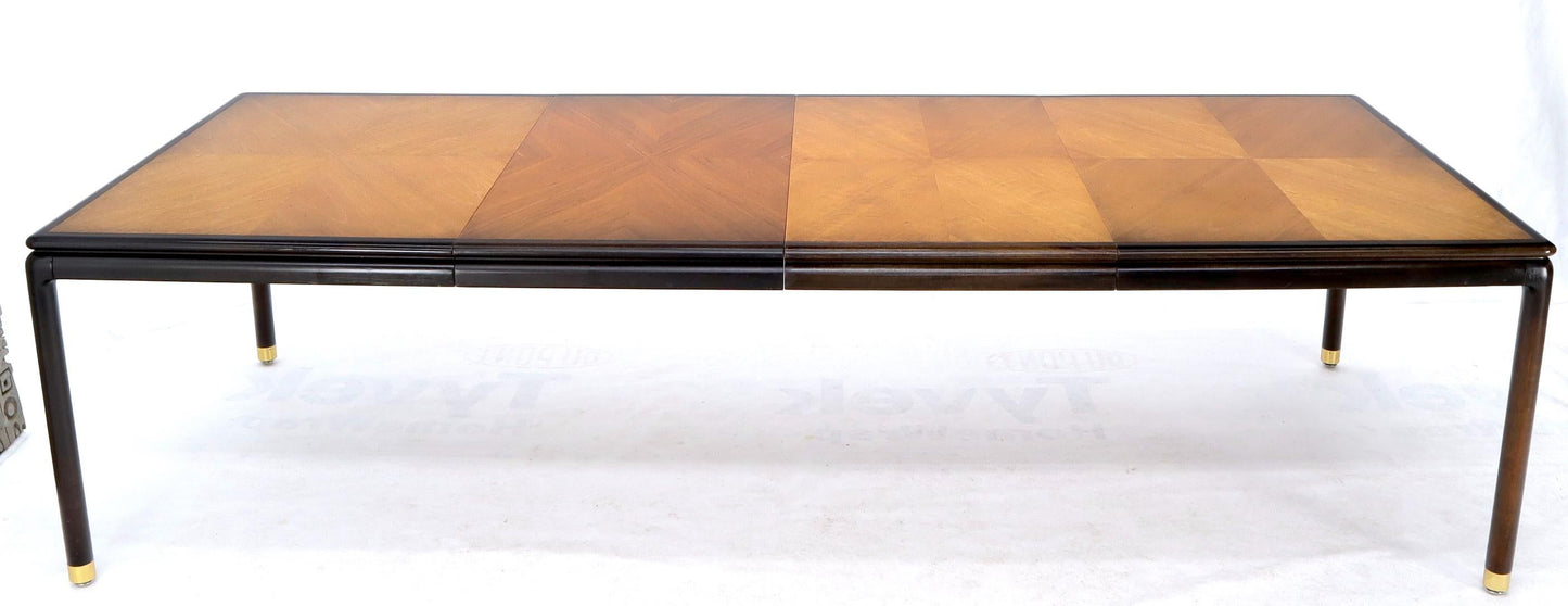 EstablishedLines Danish Mid-Century Modern Large Two-Tone Dining Room Table with 2 Leaves
