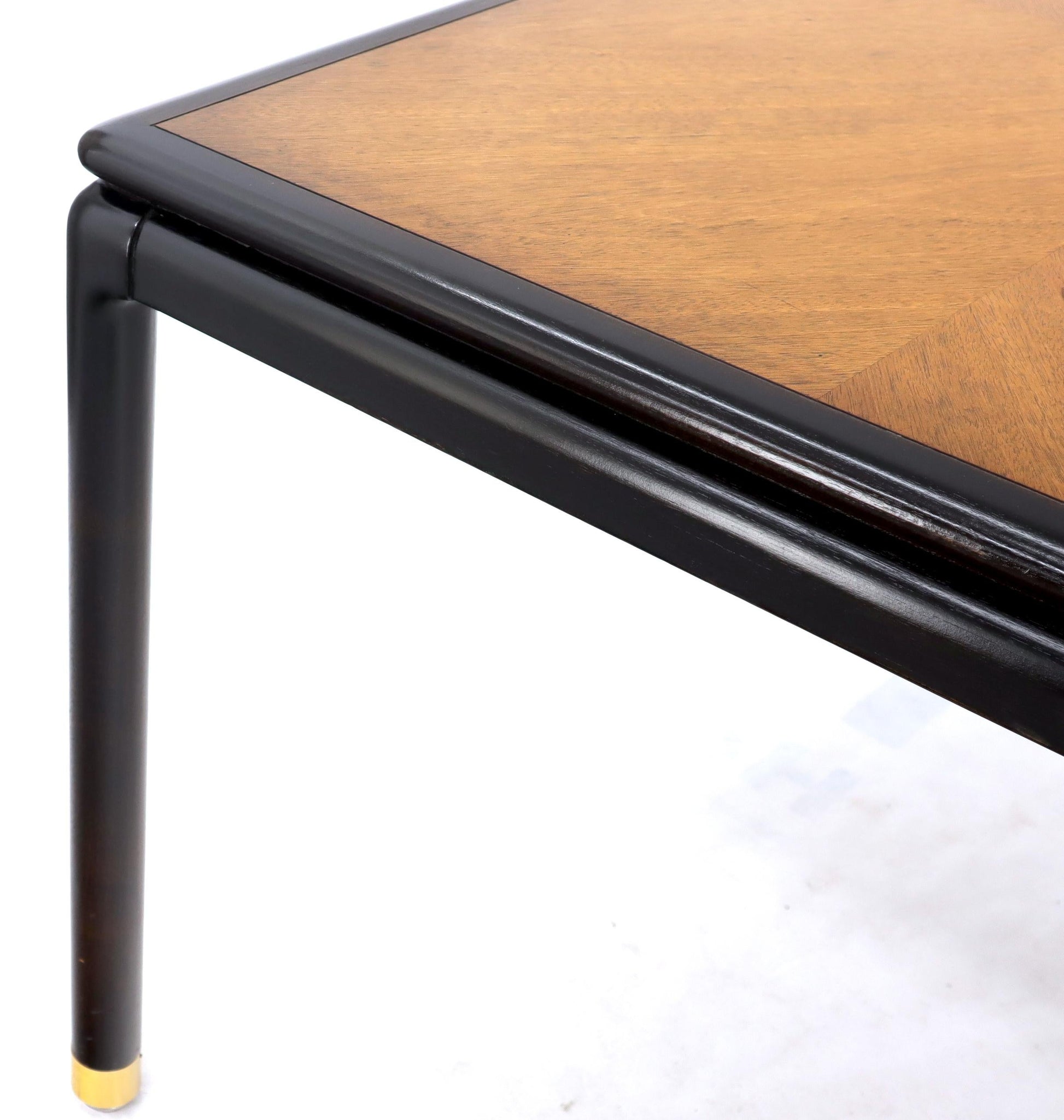 EstablishedLines Danish Mid-Century Modern Large Two-Tone Dining Room Table with 2 Leaves