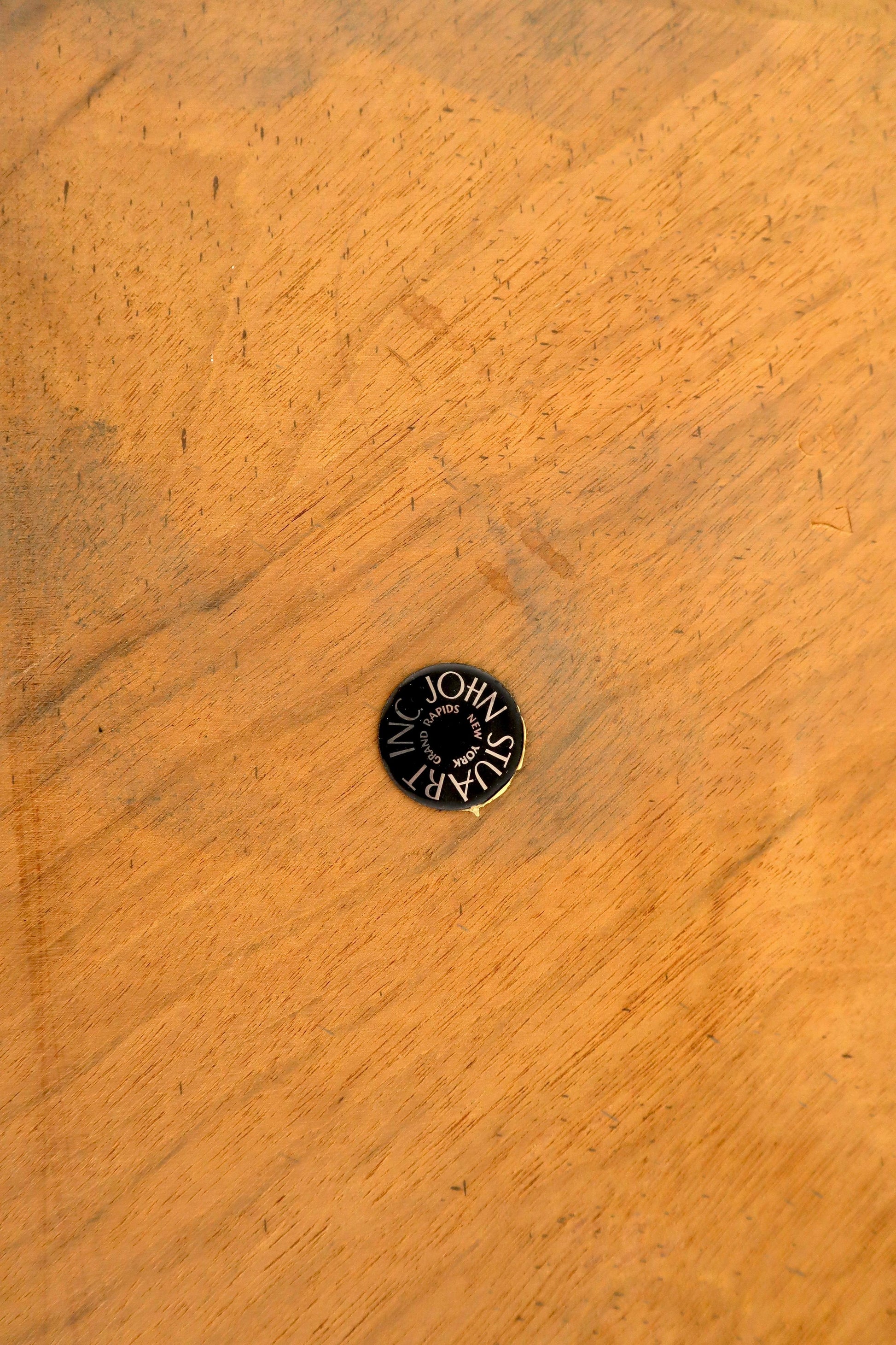 EstablishedLines Danish Mid-Century Modern Large Two-Tone Dining Room Table with 2 Leaves
