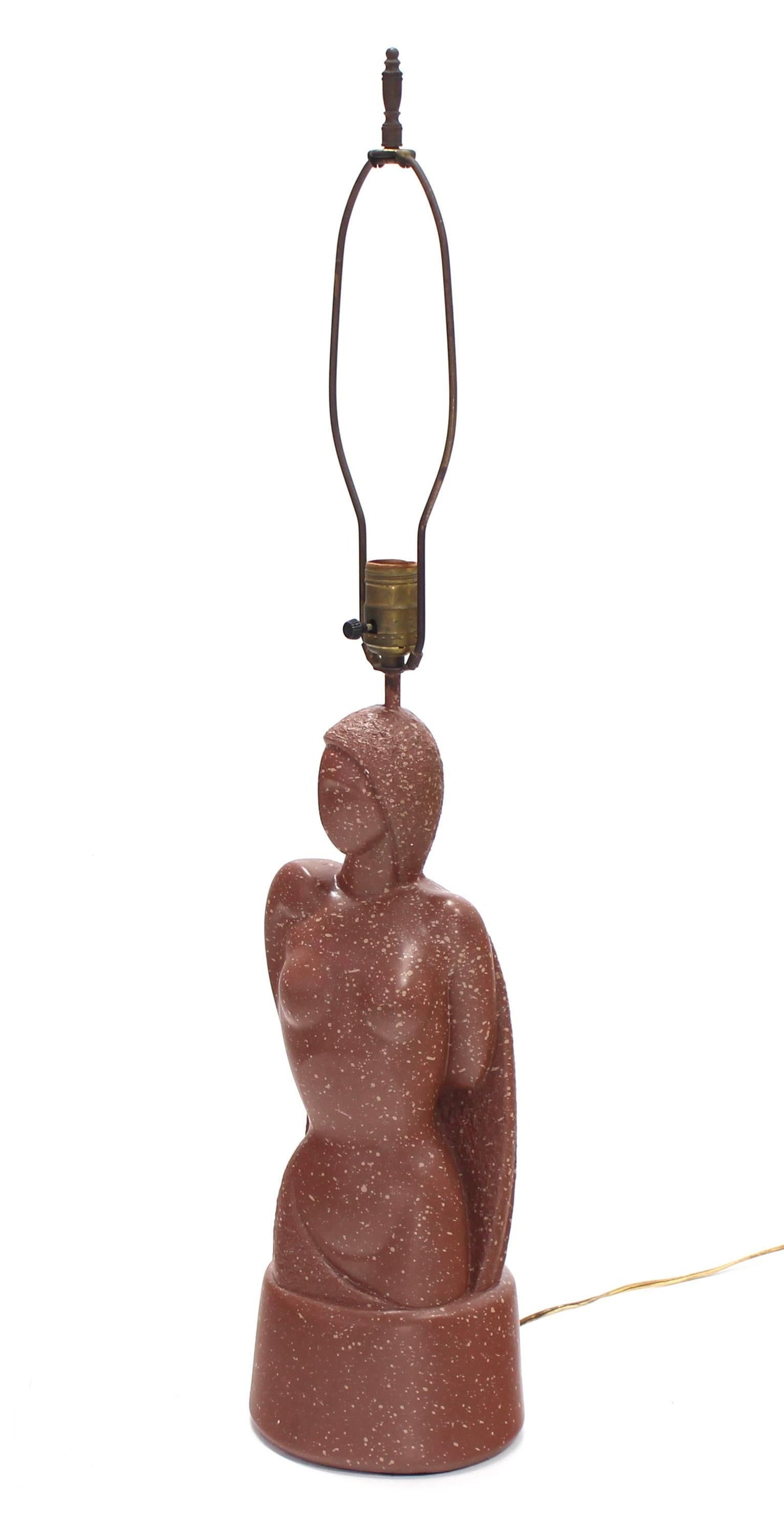 Signed Nude Sculpture Table Lamp