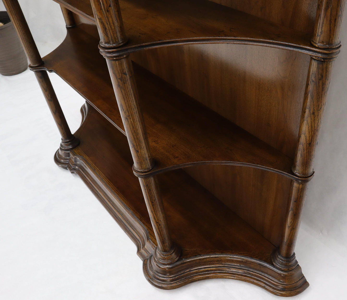 EstablishedLines Large Oversize Figural Country French Style Open Bookcase with Spindles