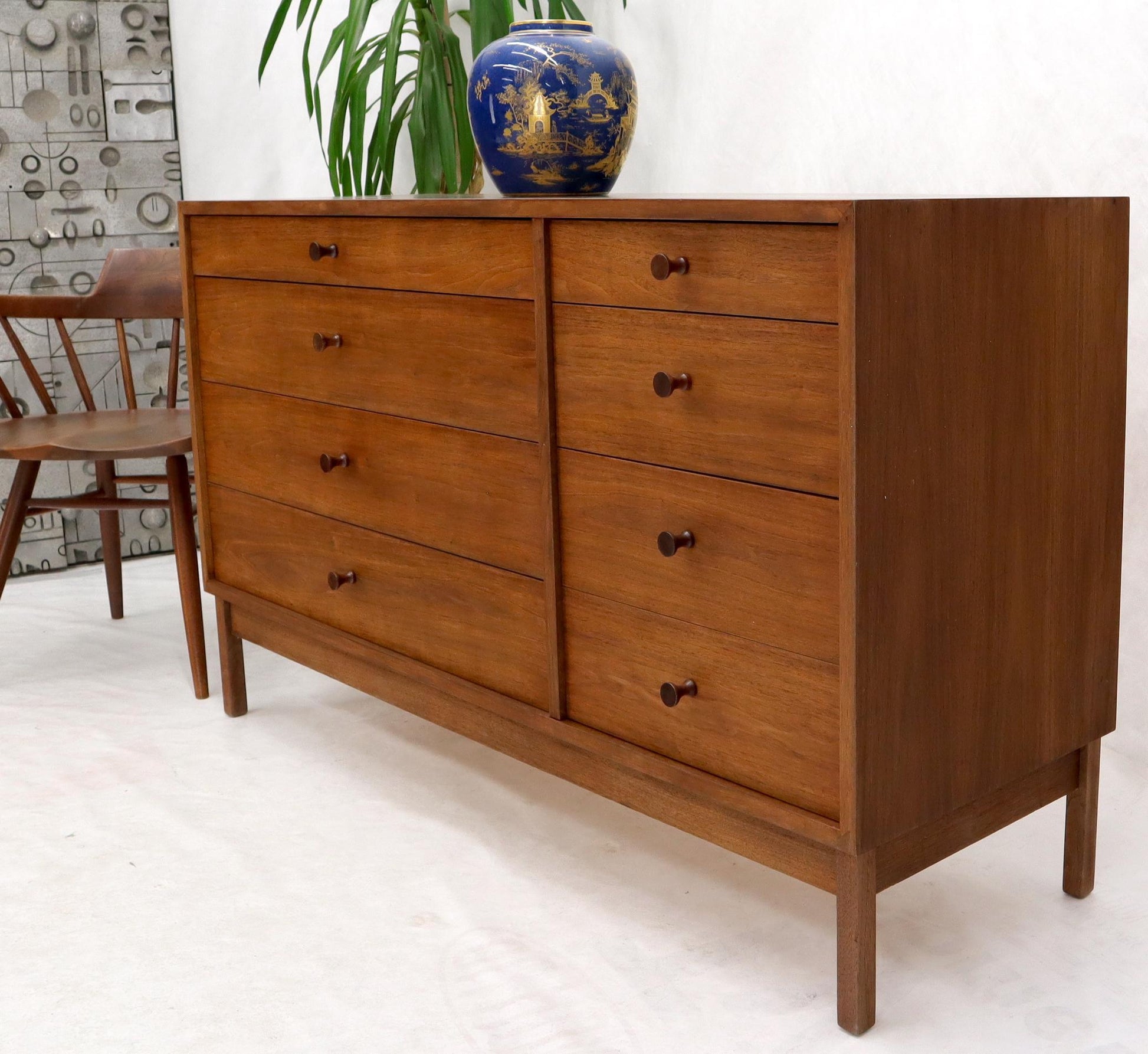 EstablishedLines: Mid-Century Modern Walnut 8 Drawers Long Dresser Credenza EstablishedLines: Mid-Century Modern Walnut 8 Drawers Long Dresser Credenza
