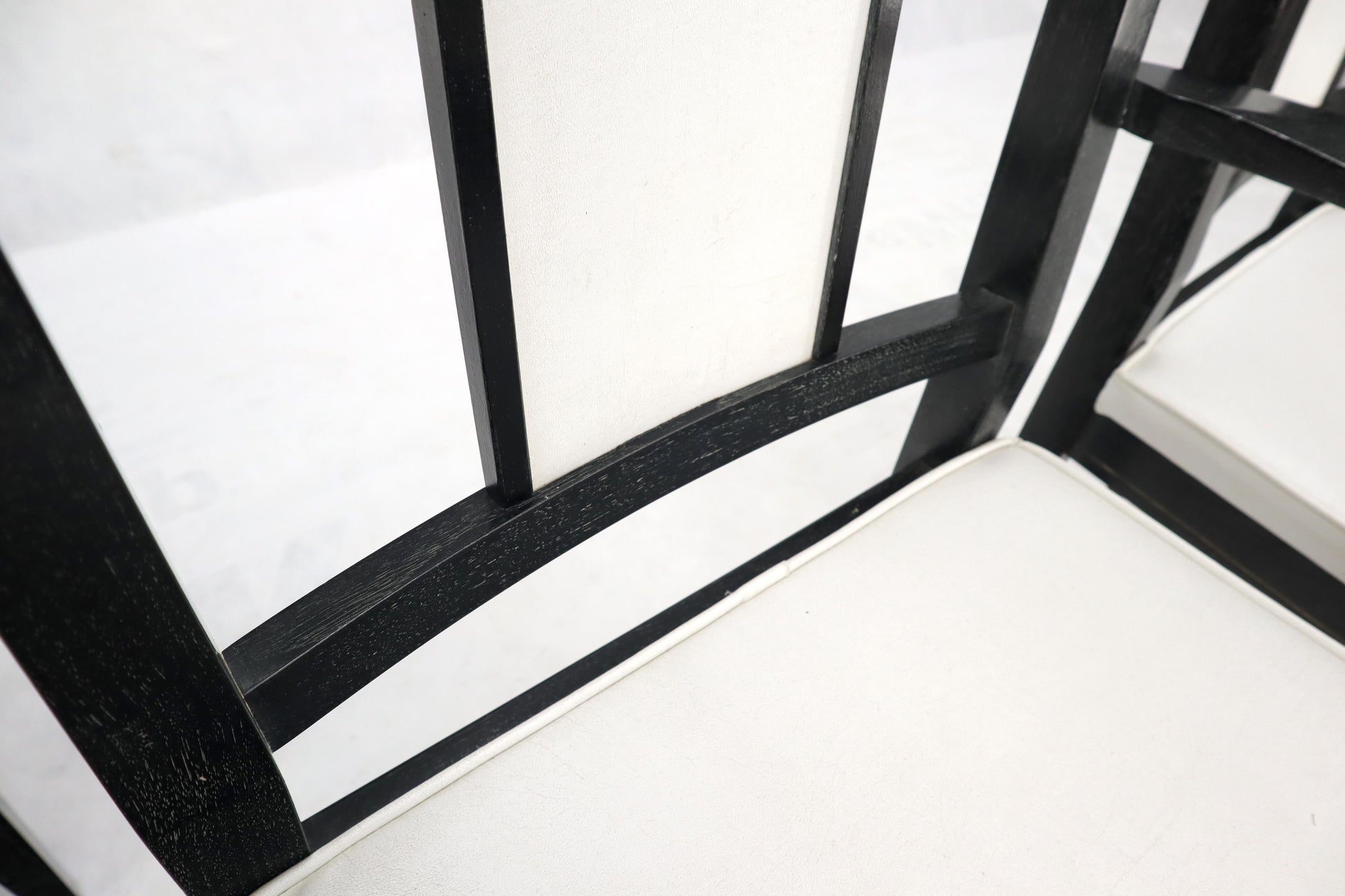 EstablishedLines Set of Six Ebonized Cerused Walnut Dining Chairs