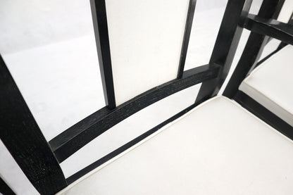EstablishedLines Set of Six Ebonized Cerused Walnut Dining Chairs