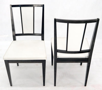 EstablishedLines Set of Six Ebonized Cerused Walnut Dining Chairs