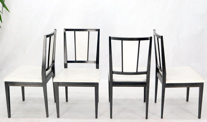 EstablishedLines Set of Six Ebonized Cerused Walnut Dining Chairs