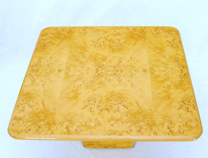 EstablishedLines Square Dining Conference Table Wrapped in Burl Wood by Habitat