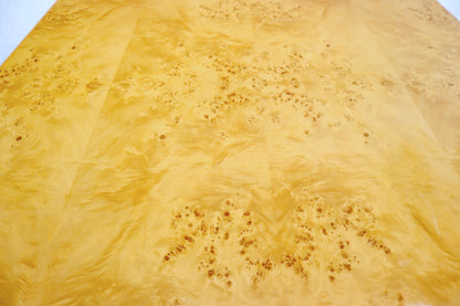 EstablishedLines Square Dining Conference Table Wrapped in Burl Wood by Habitat