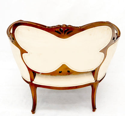 EstablishedLines Heavily Carved Walnut Wide Seat Lounge Chair
