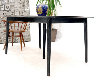 EstablishedLines Rare Ebonized Cerused Walnut Mid-Century Modern Dining Table w/ Two Extensions