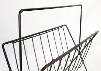EstablishedLines Mid-Century Modern Ball Feet Tony Paul Magazine Rack Stand