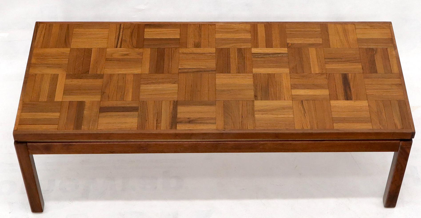 EstablishedLines Rectangle Parquet Top Oiled Walnut Coffee Table