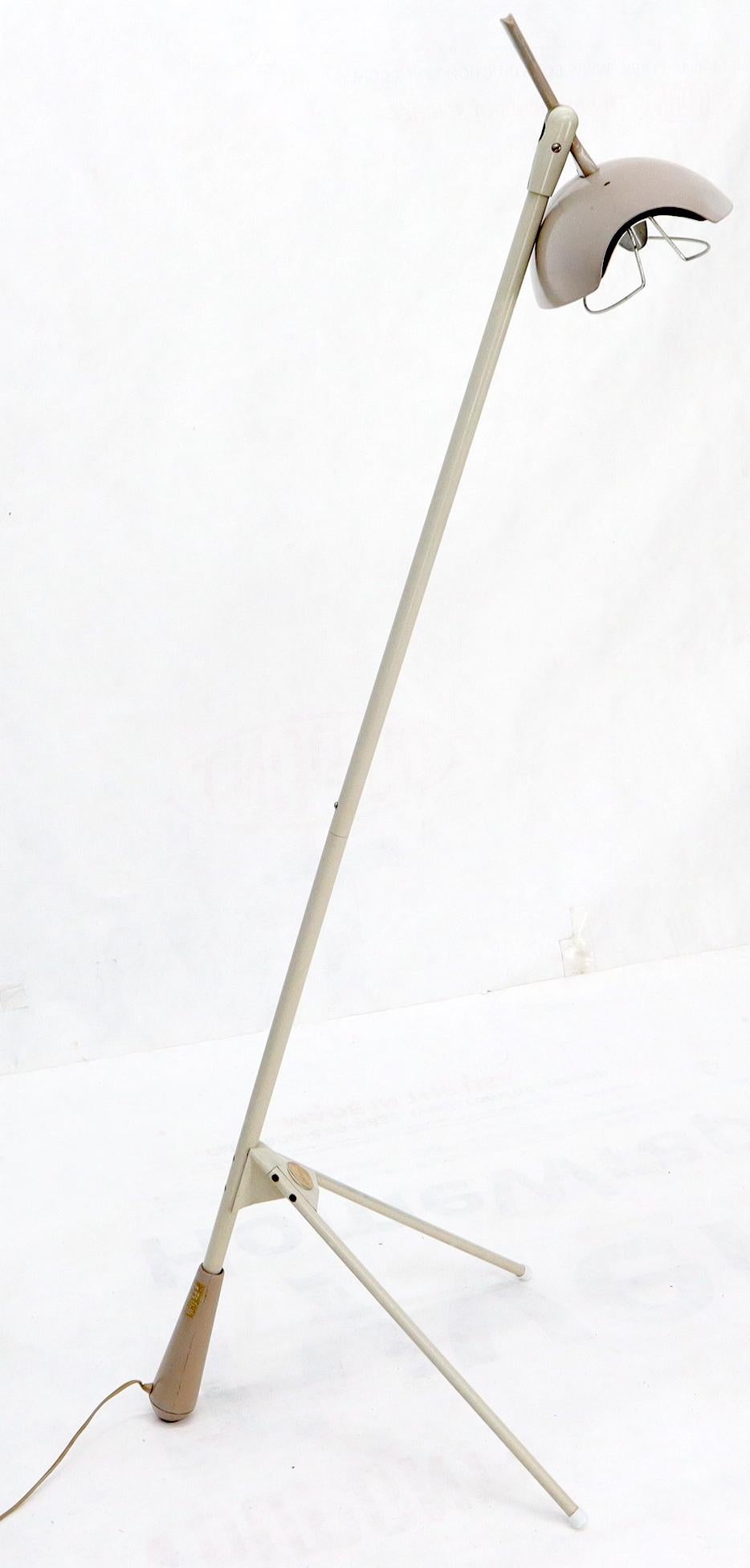 EstablishedLines Mid-Century Modern Tripod Stand Unusual Floor Heat Solar Quartz Lamp by Bikini