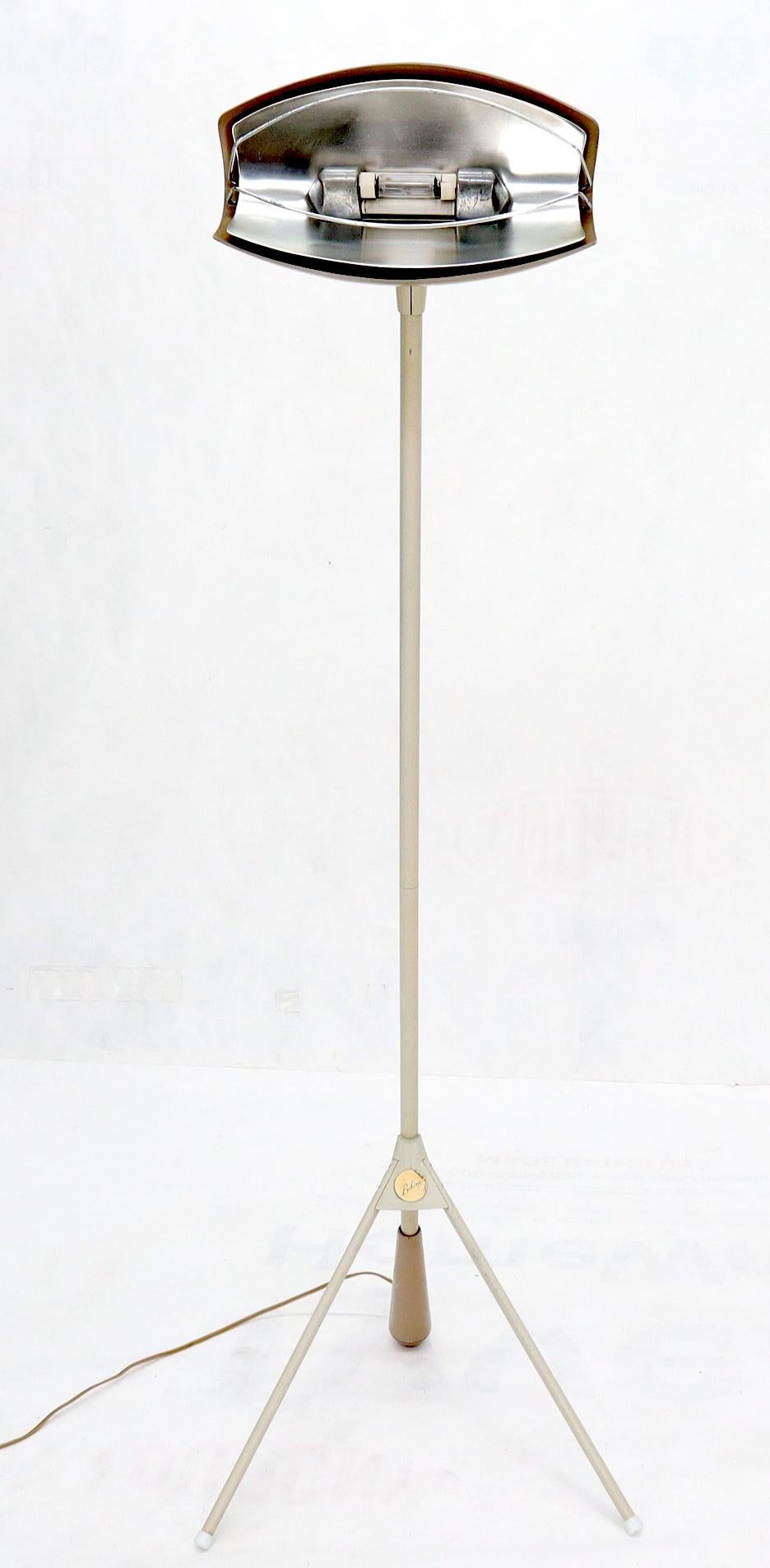EstablishedLines Mid-Century Modern Tripod Stand Unusual Floor Heat Solar Quartz Lamp by Bikini
