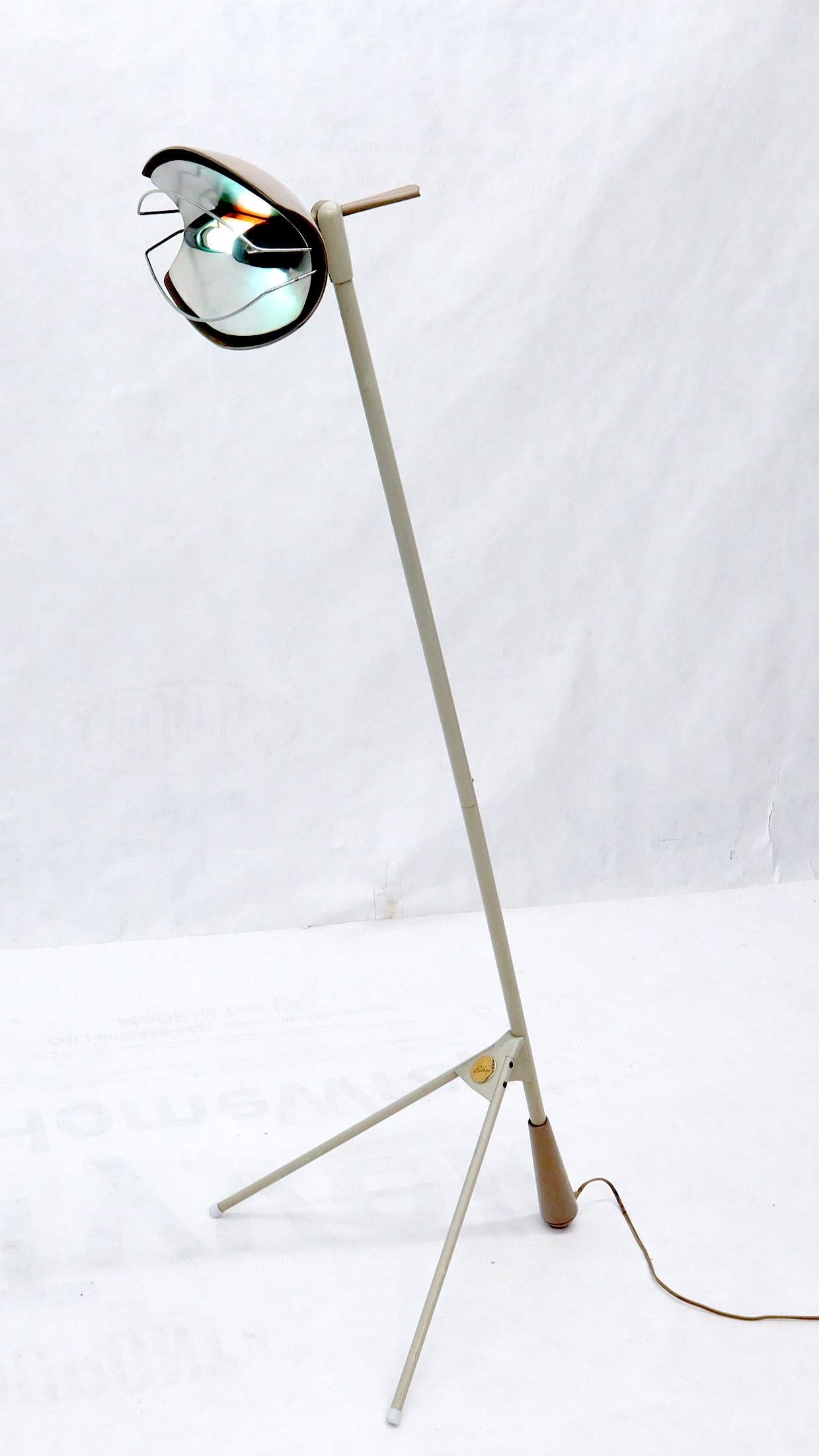 EstablishedLines Mid-Century Modern Tripod Stand Unusual Floor Heat Solar Quartz Lamp by Bikini