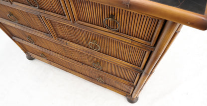EstablishedLines Rattan 7 Drawer Bachelor Chest of Drawers by Baker
