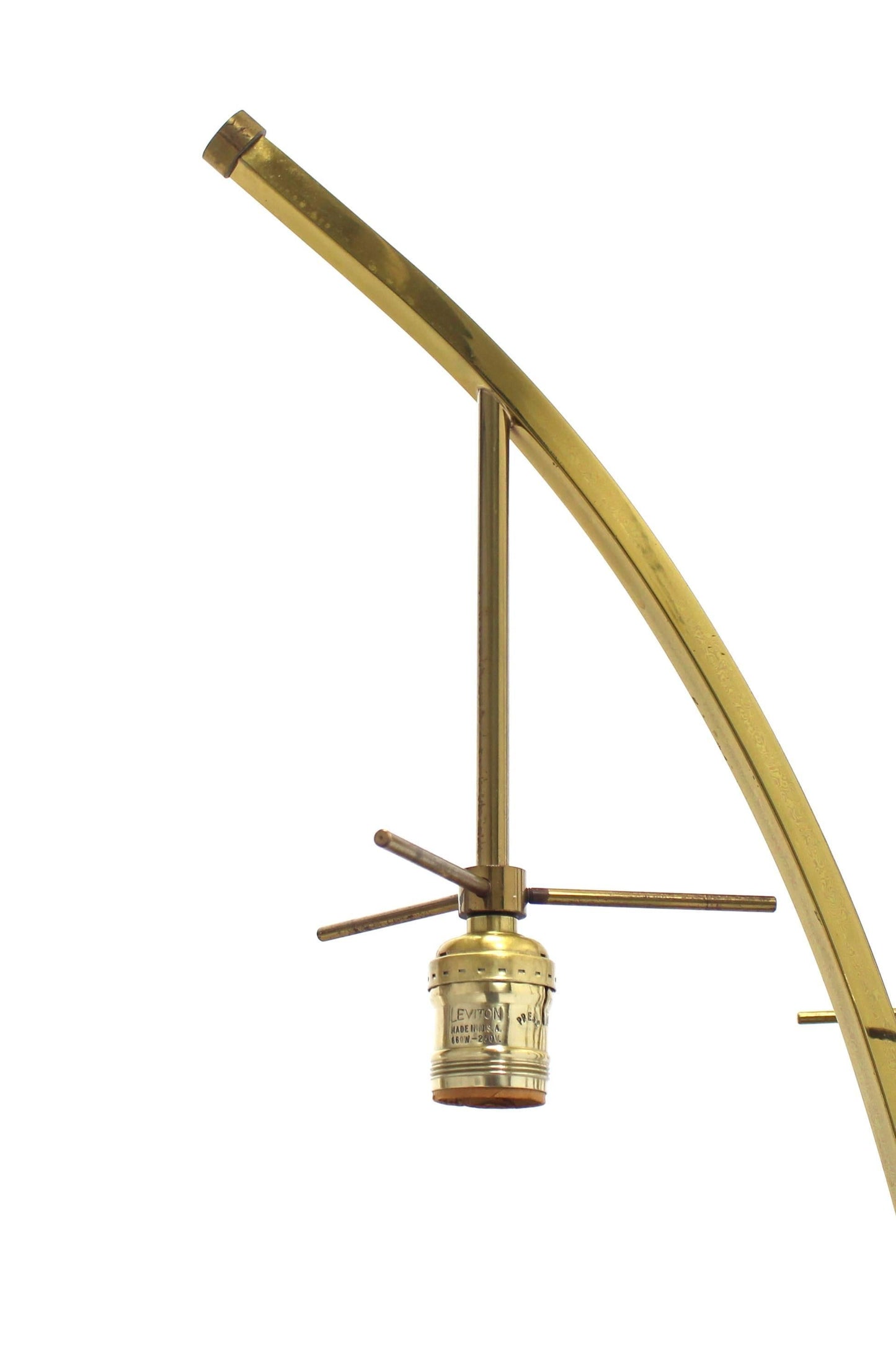 Brass Tri Leg Tripod Base Round Side Table Floor Lamp