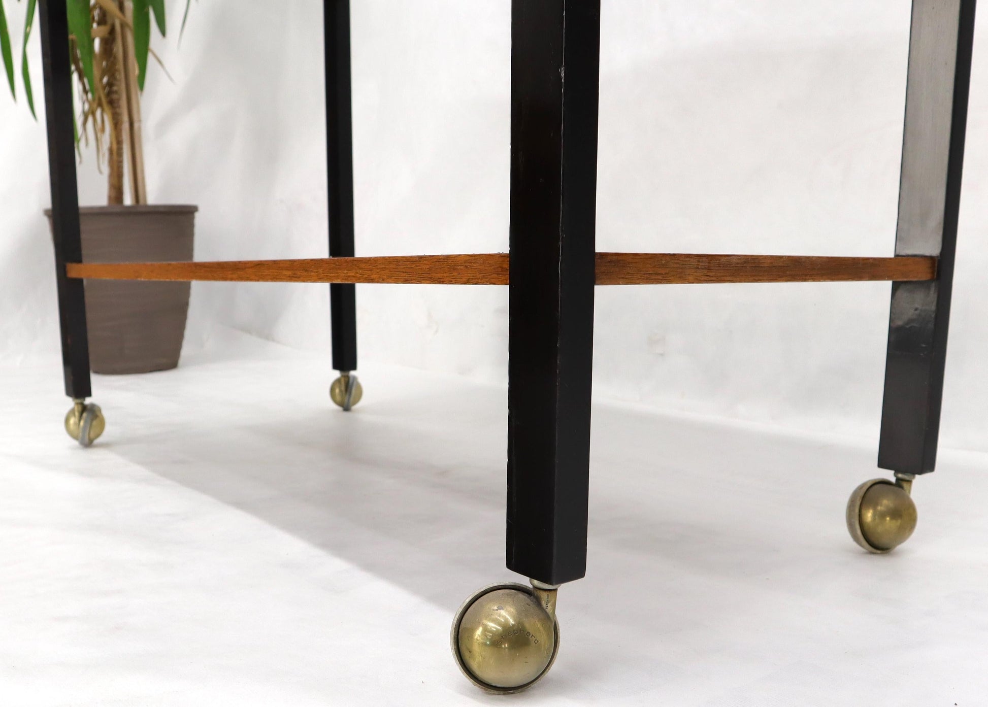 EstablishedLines Harvey Prober Expandable Rolling Serving Two Tier Cart Table Console
