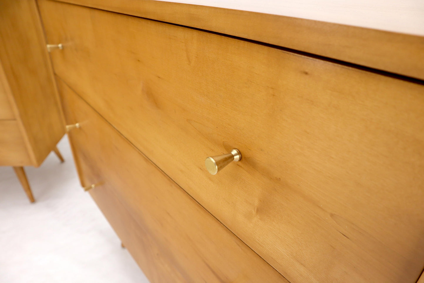 EstablishedLines Pair of Refinished Paul McCobb Three Drawers Dressers Planner Group Tapered Legs