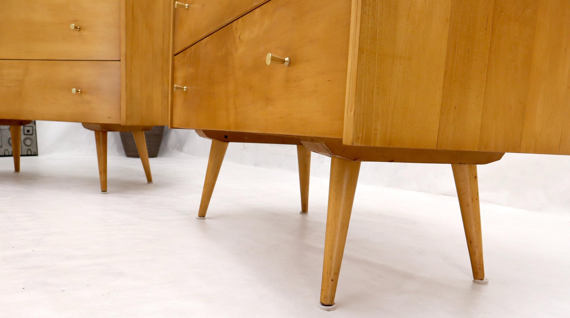 EstablishedLines Pair of Refinished Paul McCobb Three Drawers Dressers Planner Group Tapered Legs