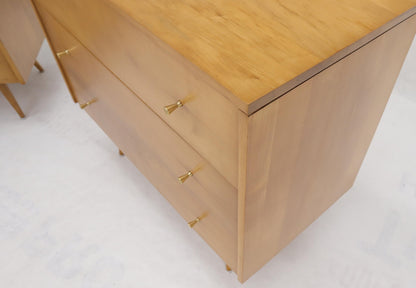 EstablishedLines Pair of Refinished Paul McCobb Three Drawers Dressers Planner Group Tapered Legs