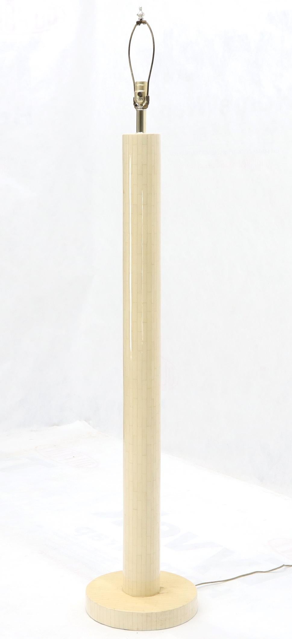 EstablishedLines Tesselated Bone Cylinder Shape Floor Lamp