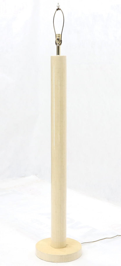 EstablishedLines Tesselated Bone Cylinder Shape Floor Lamp