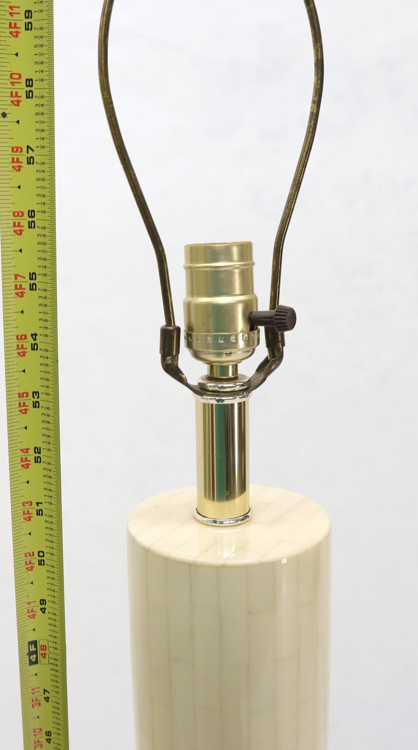 EstablishedLines Tesselated Bone Cylinder Shape Floor Lamp