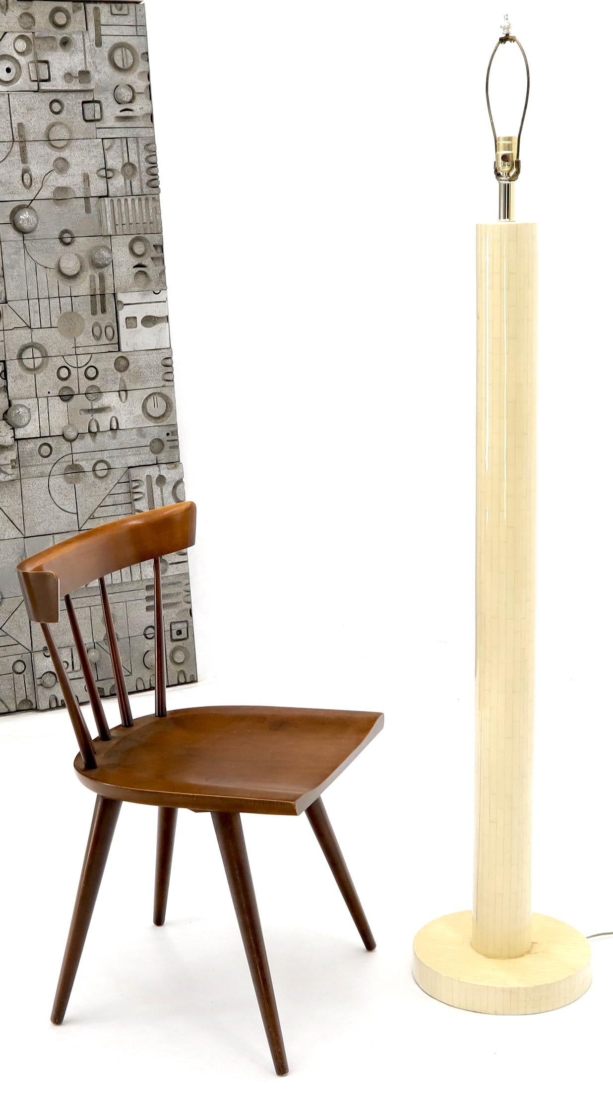 EstablishedLines Tesselated Bone Cylinder Shape Floor Lamp