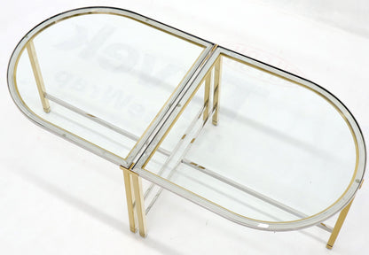 EstablishedLines Racetrack Oval Shape Two Pieces Coffee Table