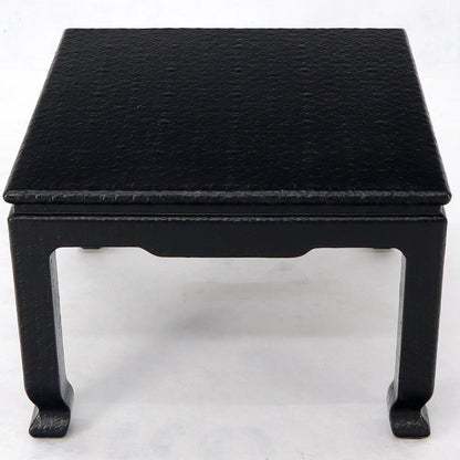 EstablishedLines Mid-Century Modern Cloth Wrapped Square Side End Table